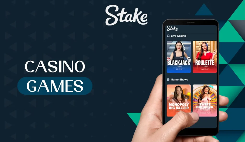 You can play the games of the application download stake casino