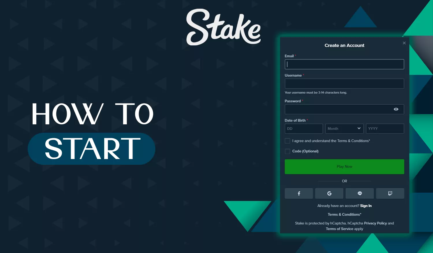 You can start from member login STAKE CASINO